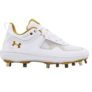 UA Glyde MT Women's Cleats - White/Gold Size 8